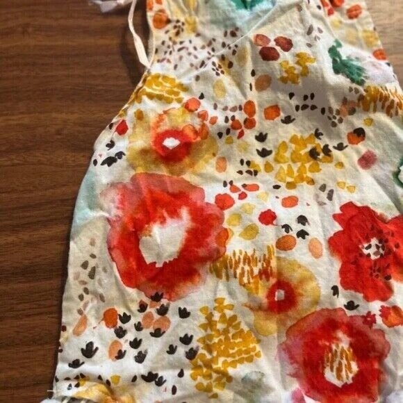 Floral Romper 3M Colorful Pom Pom Cotton Boho Western Hippie Indie Preppy Resort - Picture 4 of 12